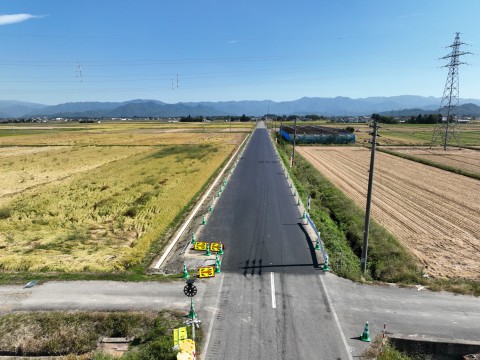 玉庭時田糠野目線幅広路肩工事