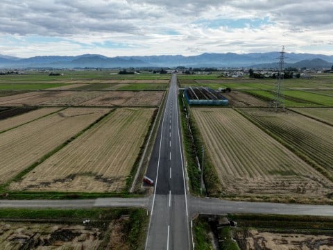 玉庭時田糠野目線幅広路肩工事