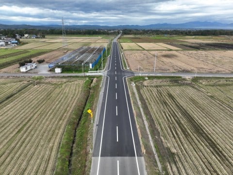 玉庭時田糠野目線幅広路肩工事